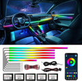 Dreamcolor Acrylic Car Lights, 6 in 1 LED Strip Lights with APP Control and 213 Color Modes, Decorative Lights, Neon Ambient Lighting Kits by WEBUPAR