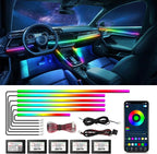 Dreamcolor Acrylic Car Lights, 6 in 1 LED Strip Lights with APP Control and 213 Color Modes, Decorative Lights, Neon Ambient Lighting Kits by WEBUPAR