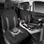 CAR PASS 3D Air Mesh Car Seat Covers Front Seats Low Back Bucket, Breathable Sporty Mesh in Summer Airbag Compatible Universal Fit 95% Automotive SUV,Truck,Sedan Interior Protector, Black Gray 2PCS - Image 2