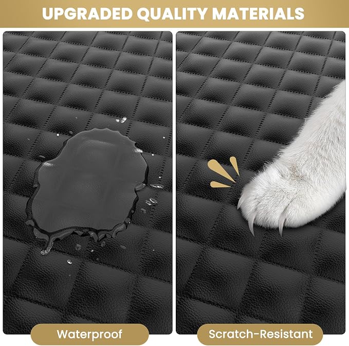 BONTHEE Waterproof SUV Dog Cargo Liner Mat - Heavy Duty Pet Seat Cover for SUV Sedan Van, Non-Slip Back Trunk Protector with Bumper Guard, Large Universal Fit (Black) - Image 5