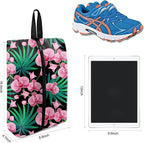 BeeGreen Shoe Bags 6 Pack Flower Design for Travel with Handle as Packing Organizers for Suitcase and Luggage | Portable Nylon Storage Accessories for Vacations, Essential Gifts for Women and Men​ - Image 2