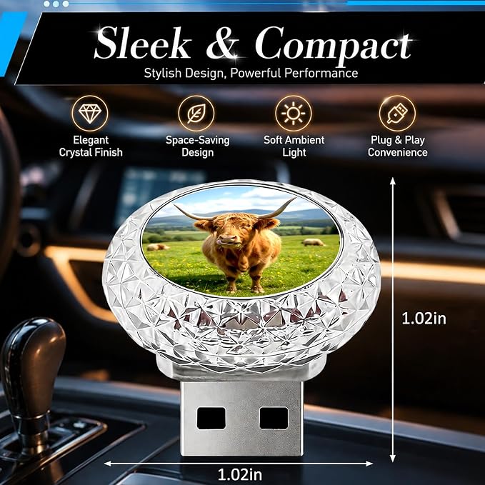 Dragonfly USB LED Car Portable Interior Multi-Color Atmosphere Lamp | Portable Mini LED Night Light Auto Ambient Lighting, Universal Vehicle Bedroom Decor Car Accessories Gifts for Women Men - Image 6