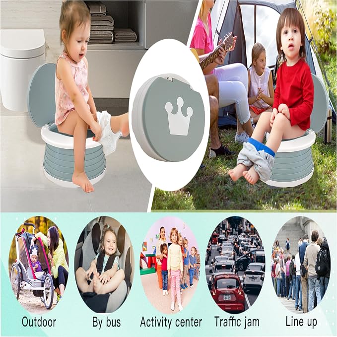 SunnySmile,Travel Potty,Car Potty for Toddler,Portable Toilet for Kids | Portable Toilet for Kids with 45 Liners,for Toddler Travel, Camping, Foldable, Indoor/Outdoor Use - Image 4