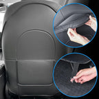 TOPABYTE Seat Back Kick Protector for Tesla Model Y Model 3 Model S Model X | Scratchproof Leather Backseat Mats for Kids & Pets Wear-Resistant Back Seat Cover with Extra Organizer Pocket 2 PCS - Black - Image 4