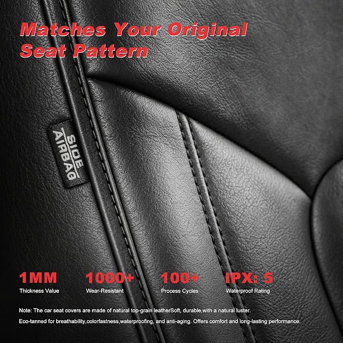 TTX LIGHTING Custom Fit for Honda Civic Seat Covers 2022-2026 5-Seats | Original Seat Pattern | Full Coverage | Easy Install | Waterproof | Faux Leather | Shield Your Car Seats | All Season - Image 7