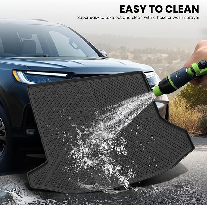 LASFIT Trunk Mat with Backrest Mat for Chevy Equinox/GMC Terrain 2025-2027 | Only for Fuel, Not Fit EV, All Weather TPE Custom Fit Cargo Mat Trunk Liner with Backrest Mat, Easy to Wash, No-curling - Image 5
