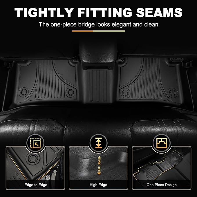 AOMSAZTO Floor Mats for Toyota RAV4 Hybrid 2026, with Door Sill Protector | Not for PHEV, Custom Fit Floor Liners All-weather Protection Full Coverage Car Mats Door Sill Guards 2026 RAV4 Accessories - Image 5