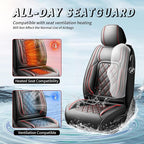 Fit Tacoma Premium Leather Car Seat Covers for Toyota Tacoma 2016-2022 2023 - Waterproof，Breathable，All-Weather Seat Cushion Protecto & Airbag Compatible, Full Set Red Line Black - Image 4