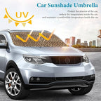 Leopard Print Car Windshield Sun Shade Umbrella, Foldable Car Front Windshield Sunshade with Bendable Handle, Windshield Sun Visor for Most Vehicles - Image 4
