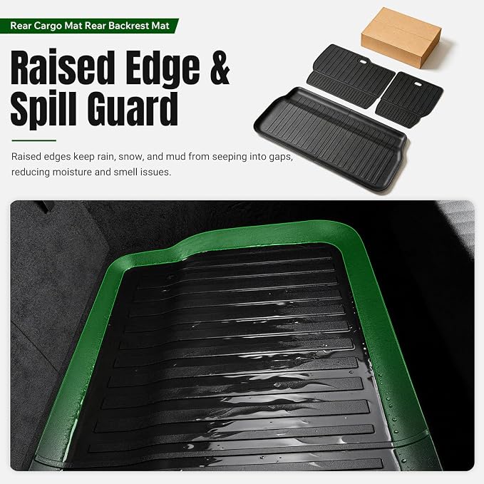 xipoqix 7&8 Seats Cargo Mat Compatible with 2017-2026 Chrysler Pacifica | 20-26 Voyager Backrest Mat Gas Hybrid Cargo Liner Back Seat Protector Replacement for 2017-2026 Chrysler Pacifica Accessories - Image 6