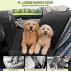 Dog Car Seat Cover for Back Seat, Waterproof 600D Oxford Dog Hammock | for Compact Cars/SUVs, Non-Slip Scratch Proof Pet Car Seat Protector with Mesh Window, Easy to Clean & Install, 52 Inch - Image 3