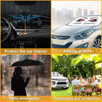 CHILL·TEK Pink Eyelash Car Windshield Umbrella, Hello Gorgeous Sun Shade Umbrellas for Car Front Window, Block UV Rays Foldable Windshield Umbrella Sun Visor Protector-Keep Car Cool for Most Vehicles - Image 7