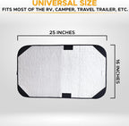 EcoNour RV Door Window Shade Trailer RV Skylight Covering for UV Protection | Foldable Window Sunshade | Blinds for Camper Windows | Camping Accessories for Travel Trailer | 16" x 25" - Image 2