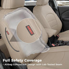 Custom Seat Covers for 2025 Subaru Forester,Rear w/Armrest,Faux Leather | Full Set Suv Seat Cushion,Easy Installation,Factory Look,Waterproof Car Seat Protector (Beige) - Image 5