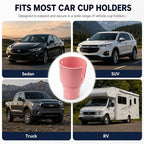 Car Cup Holder Expander for Large Bottles, Fits 32 oz to 40 oz Water Bottles and Handle Mugs, Secure Base for Most Vehicle Cup Holders, Durable ABS, Easy to Install, Durable ABS (Pink) - Image 7