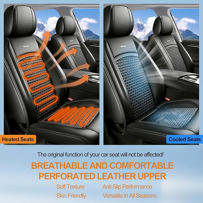 Fit 4Runner Car Seat Covers for Toyota 4Runner 2003-2026, Summer Ice Silk Breathable, Waterproof, All-Weather Automotive Seat Cushion Protector, Airbag Compatible (5 Seats, Black) - Image 7