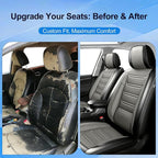Fit Tucson Seat Covers Custom Fit for Hyundai Tucson 2010-2026, Front Pair | Premium Leather Full Coverage Protectors, Waterproof, Breathable, Scratch Resistant, Easy Wipe, Airbag Compatible, Black - Image 3