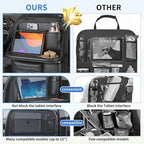 Car Backseat Organizer with Foldable Table Tray,Hanging Storage Bag with Touch Screen Phone Holder,Premium PU Leather Material,Compatible with Most Vehicles,Inner Car Accessories - Image 5