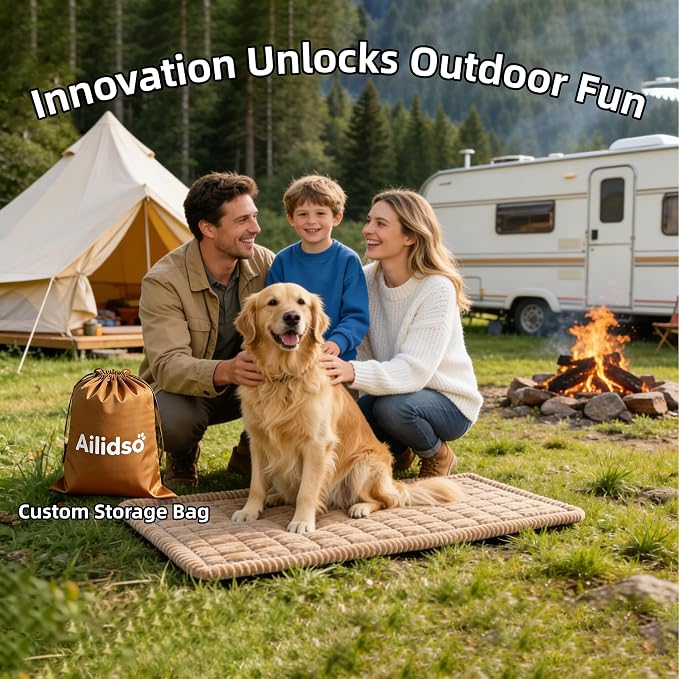 Soft Plush Dog Car Seat Cover & Sofa Protector, Non-Slip Mat (23.6''×82'') | Soft plush travel seat protector for backseat or sofa. Non-slip bottom, machine washable, includes storage bag (Brown) - Image 2