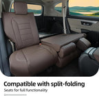 Lolcar CRV Seat Covers Custom Fit for Honda CRV 2017 2018 2019 2020 2021 2022,Leather Car Seat Cover Full Set for Trucks SUV,Waterproof Car Seat Cushion,Faux Leather(Coffee) - Image 5