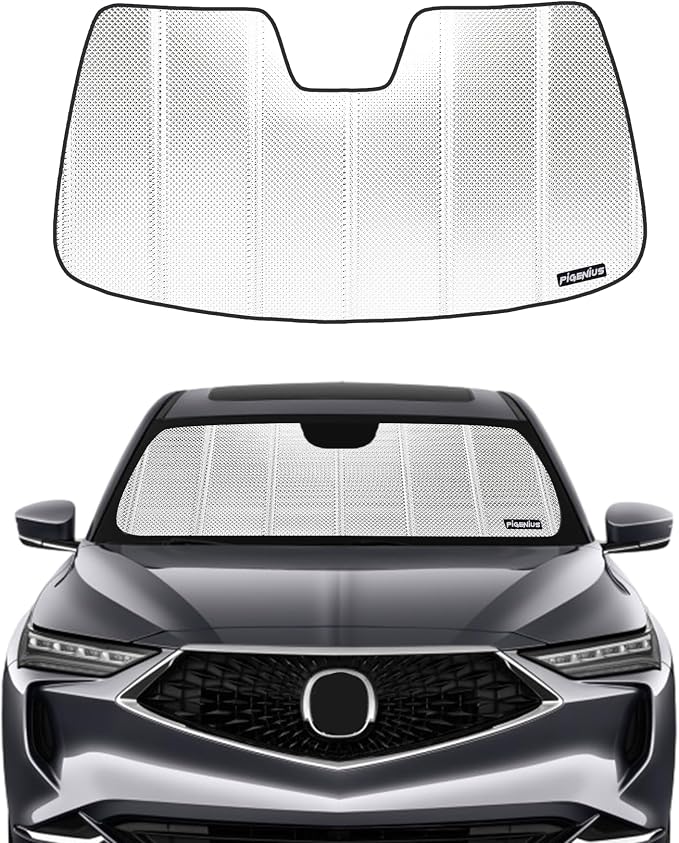 Pigenius Windshield Sun Shade for Acura MDX 2022-2026. Reflective Aluminum Film Front Window Sunshade - BLAZBLOCK by Pigenius