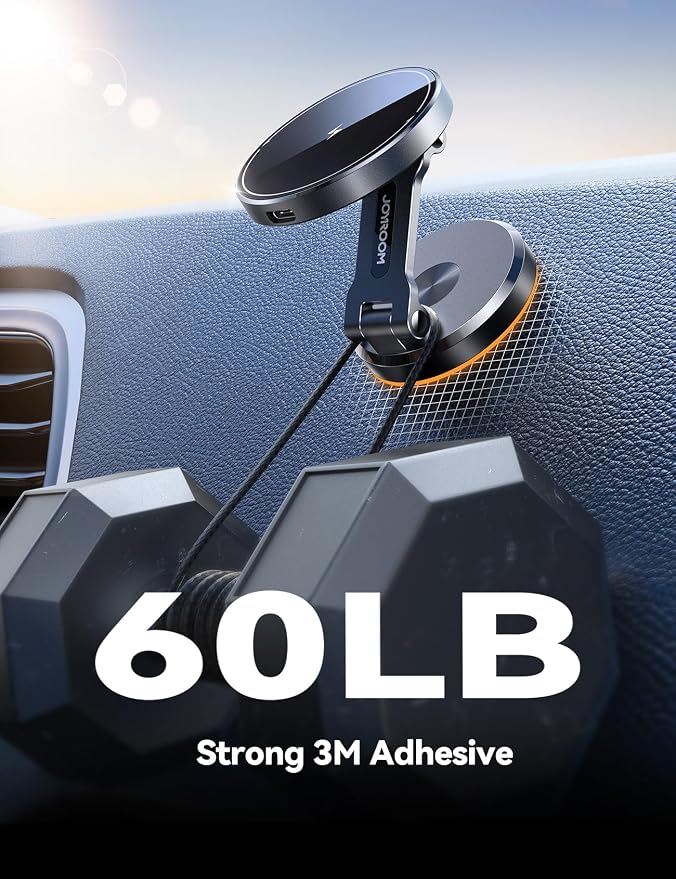 Metal MagSafe Car Mount Charger with 360° Rotatable Charging Panel & Base | 15W Fast Charging Magnetic Phone Holder, Strong Magnets Wireless Car Charger, Car Mount for iPhone 17 Pro Max 16 15 14 13 12 - Image 7