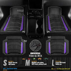 CAR PASS Heavy Rubber Car Floor Mats, Deep Waterproof Car Floor Mats All Weather, Aluminum Film Universal Trim to Fit for Cars SUV Trucks Sedans, Anti-Slip, Black Purple Metallic - Image 4