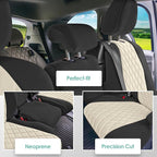FH Group Custom Fit Car Seat Covers Specifically Made for Toyota Sienna 2011-2020, Car Seat Cover 2nd Row Set, 8 Seater Automotive Seat Covers in Beige Neoprene, Waterproof and Washable Seat Covers - Image 2
