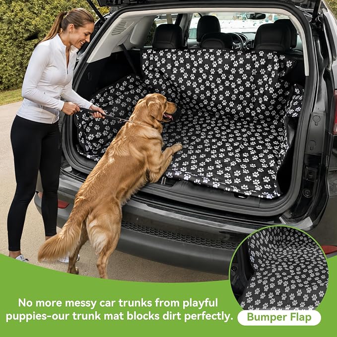 HelloTree SUV Trunk Cargo Liner for Dogs | Waterproof Oxford Pet Cargo Cover for Cars, Washable Dog Seat Mat to Protect Vehicle, Pet Travel Accessory - Image 7