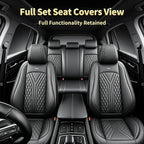 for Subaru Impreza 2012-2026 Car Seat Covers, Full Set, Black | Luxury Full Coverage Leather Seat Protectors, Waterproof Breathable, Non-Slip, Easy to Install, Airbag Compatible, All-Season - Image 3