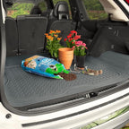 BDK Heavy Duty Rubber Cargo Mat Liner - All-Weather Trunk Protection, Trim-to-Fit Design for Cars, SUVs, Vans & Trucks - Non-Slip, Waterproof, Durable Cargo Floor Liner - 46" x 56.75" x 0.25" - Gray - Image 3