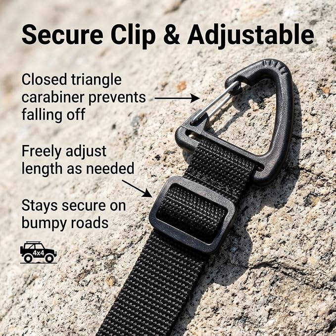 2 Pack Car Headrest Hooks, Heavy Duty Metal Purse Holders, Black | Adjustable Seat-back Organizers for Handbags, Grocery Bags and Accessories, Universal Fit for Front and Rear Seats - Image 3