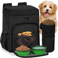 ANILD Dog Travel Bag Backpack, Flight-Ready TSA-Approved Dog Travel Bag with 2 Leak-Proof Food Canisters, 2 Foldable Silicone Bowls, Multi-Compartment Organizer for Hiking, Camping, Dog Mom Essentials by ANILD