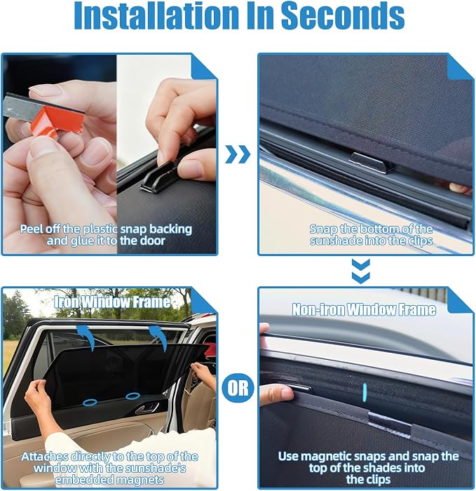 Mazda CX-5 Window Shades 2017-2023, Rear Side Mesh, 2PCS | Custom Fit Window Shades, Breathable Mesh Blocks UV Rays, Reduces Heat & Glare, Creates Comfort for Babies & Rear Passengers - Image 8