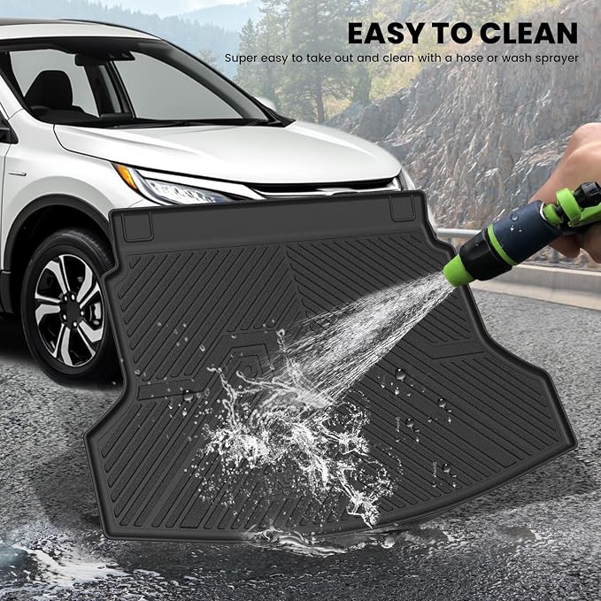 LASFIT Cargo Mat with Backrest Mat for Honda CRV 2012-2016 | Custom Fit Trunk Mat, Waterproof All Weather, Kid & Pet Friendly, Easy Clean for Family Use, Black - Image 7