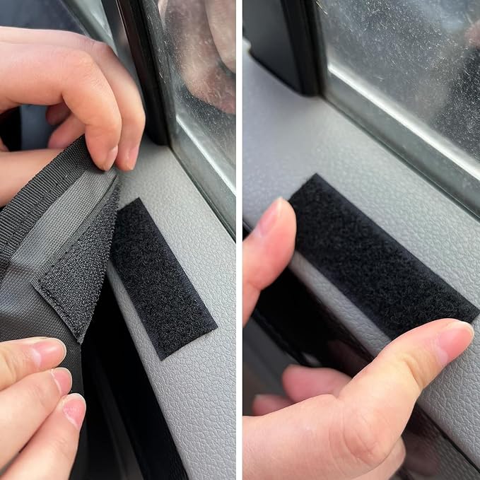 2 Pcs Car Door Protector for Dogs Waterproof Anti Scratch Pet Car Door Cover Protector Vehicle Door Guards Fits Sedans and SUVs Pet Travel （2 Pack） (Black) - Image 5