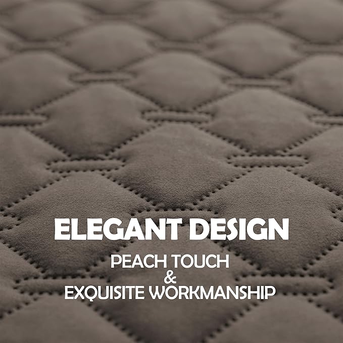 gogobunny Waterproof Dog Blankets for Large Dogs, Pet Bed Cover Breathable | Washable Pee Pads, Quilted Throw Blanket, Furniture Protector for Couch Sofa Bed Car, 82x82 Inch Dark/Light Walnut - Image 8