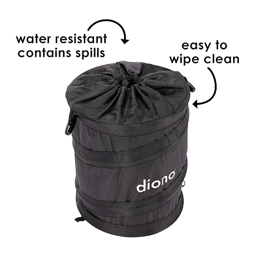 Diono Pop-up Trash Bin, Collapsible Car Trash Can Portable, Small, Leak Proof, Perfect For Keeping Car Clean, Black - Image 4