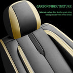 Fit Leaf Car Seat Covers for Nissan Leaf 2011-2024 2025 2026 -Upgraded Premium Waterproof & Breathable Leather,Airbag Compatible,All-Weather Seat Cushion Protector,2 Front/Black-Beige - Image 3