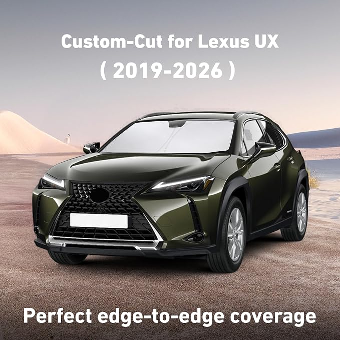 EcoNour Windshield Sunshade Compatible for Lexus UX 2019-2024 2025 2026 | Sun Visor for Front Windshield & Window Sun Shade Cover, UV Heat Blocker & Protector, Car Accessories - Image 2