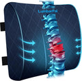 Lumbar Support Pillow for Office Chair, Back Support, Memory Foam, Blue | Improve Sitting Posture & Back Pain Relief. Lumbar Pillow Fits Office, Gaming & Car Chairs with Adjustable Dual Straps by TushGuardSeatCushonsPillows