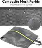 2 Pack Shoe Bags for Travel, Sneaker Bags, Waterproof Travel Shoe Bags with Zipper for Packing, Golf Shoe Dust Bags for Man and Women, Medium, Grey - Image 3