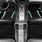 CAR PASS Leather Sporty Car Floor Mats Carpet, Universal Waterproof Automotive Floor Mat Fit for Sedans, Cars, Mid Trucks, Vans, SUV, Set of 4 (Black and Mint) - Image 2