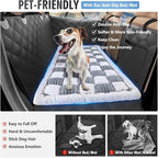 Dog Bed for Car Back Seat, Non-Slip Backseat Pet Mat Standard, 51''X23.5'' | Soft Blanket for Travel, Plaid Flannel, Quilted PP Cotton Filling, Non-Slip Backing, Machine Washable, Fit Backseat Extenders - Image 2