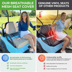 10L0L Golf Cart Seat Covers for Yamaha EZGO Club Car Seat Towel Cushion | Breathable Mesh All-Season Front/Rear Seat Blanket, UV Resistant, Cool Comfort, Machine Washable, Easy On, Great Golf Gift - Image 4