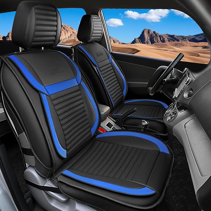 Car Seat Covers Full Set, Faux Nappa Leather, for Sedans and SUVs | Full Set, Waterproof, Airbag Compatible by LingvidoSeatCover
