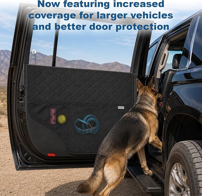 2026 Version-2X Extra Durable Premium Interior Car Door Protector from Dog Scratches - Pet Car Window Protector Door Covers - Waterproof Anti-Scratch, Scratch Resistant, Size 27.5" x 23.5" - Image 4