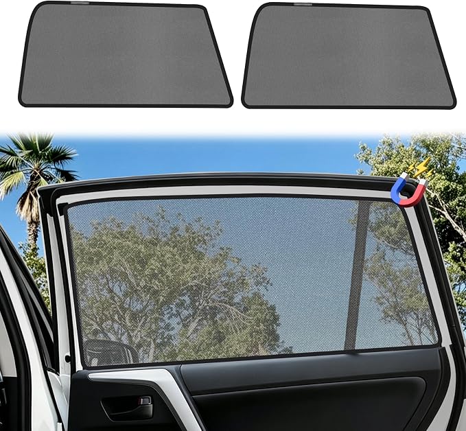 KUST Car Window Shades for 2026 Toyota RAV4 Accessories, Breathable Mesh Magnetic Window Covers, Rear Back Side Window Sun Shades UV Block Privacy Protection for Baby Camping Napping 2PCS - Image 9