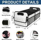 Deosk Trunk Organziers and Storage with Reinforced Handles,Car Accessories for Women/Men 50L Waterproof Polyester Trunk Organzier for Car/SUV/Minivan/Truck(Medium, Beige) - Image 3
