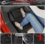 Floor Mats Set for 2023 2024 2025 2026 Honda CRV Gas | with Lower Deck Non-Hybrid Trunk Mat Cargo Mat Liner TPE All Weather Back Seat Cover 2024 CR-V Accessories - Image 3